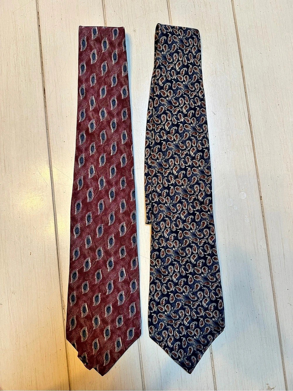Peter Thomson Men's Paisley Tie Set in Blue & Red